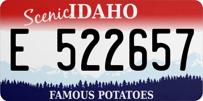 ID license plate E522657