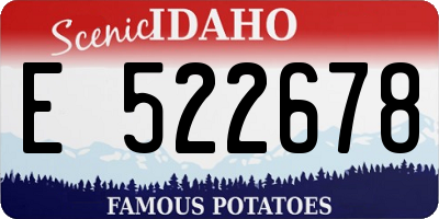 ID license plate E522678