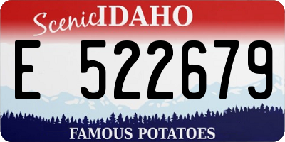 ID license plate E522679
