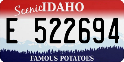ID license plate E522694