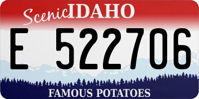 ID license plate E522706