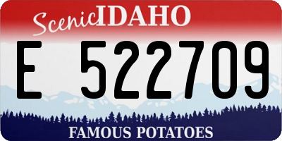 ID license plate E522709