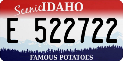 ID license plate E522722
