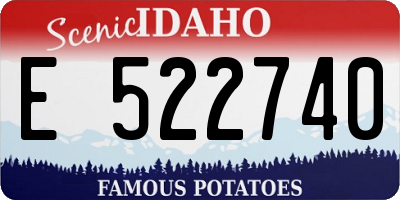 ID license plate E522740