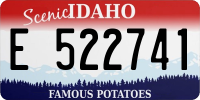 ID license plate E522741