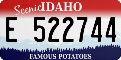 ID license plate E522744