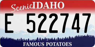 ID license plate E522747