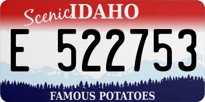 ID license plate E522753