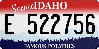 ID license plate E522756
