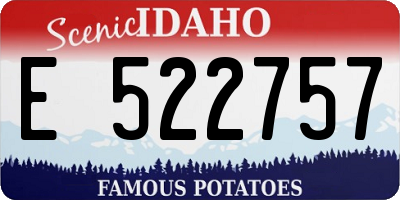 ID license plate E522757