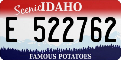 ID license plate E522762