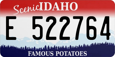 ID license plate E522764
