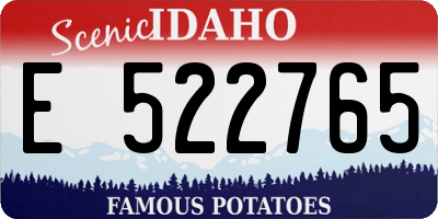 ID license plate E522765