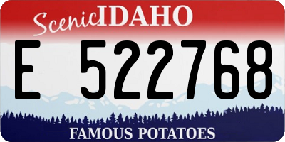 ID license plate E522768