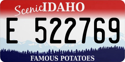 ID license plate E522769