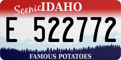 ID license plate E522772