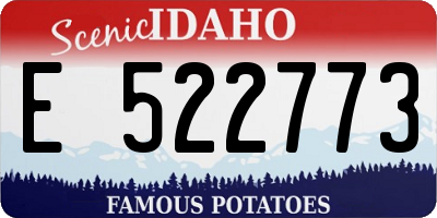 ID license plate E522773