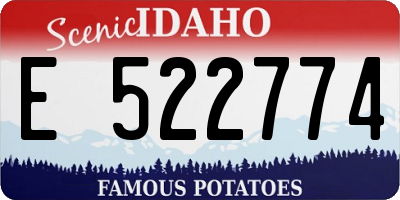 ID license plate E522774