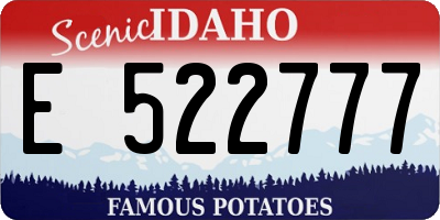 ID license plate E522777