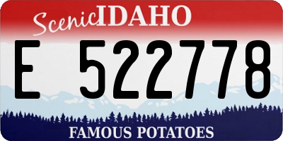 ID license plate E522778