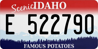 ID license plate E522790