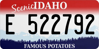 ID license plate E522792