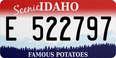 ID license plate E522797