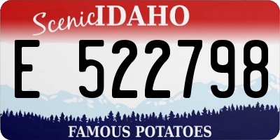 ID license plate E522798