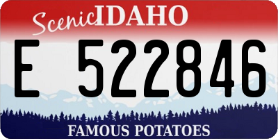 ID license plate E522846