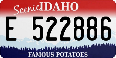 ID license plate E522886