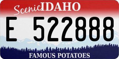 ID license plate E522888