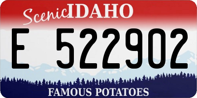 ID license plate E522902