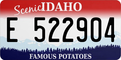 ID license plate E522904