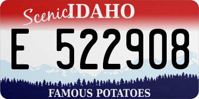 ID license plate E522908
