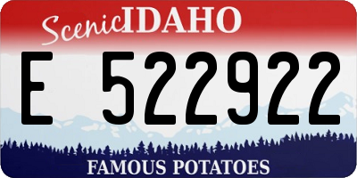 ID license plate E522922