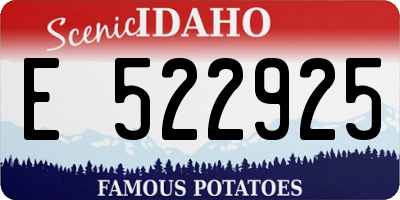 ID license plate E522925