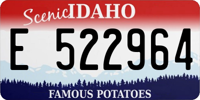 ID license plate E522964