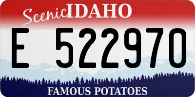 ID license plate E522970