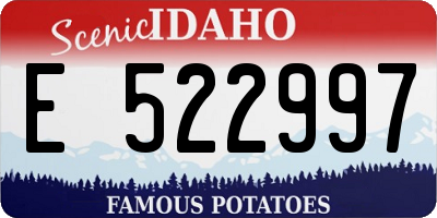ID license plate E522997
