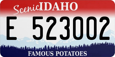 ID license plate E523002