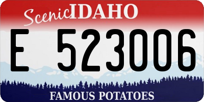 ID license plate E523006