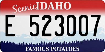 ID license plate E523007