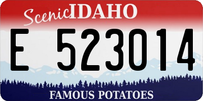 ID license plate E523014