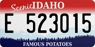 ID license plate E523015