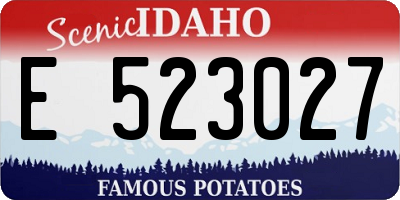ID license plate E523027