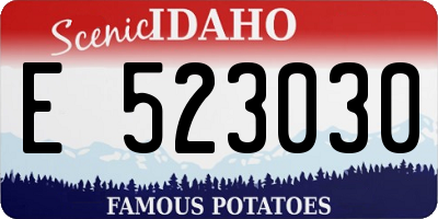 ID license plate E523030