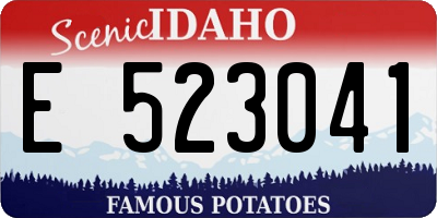 ID license plate E523041