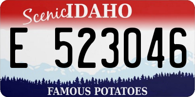 ID license plate E523046