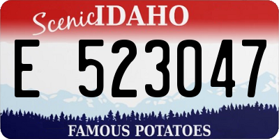 ID license plate E523047