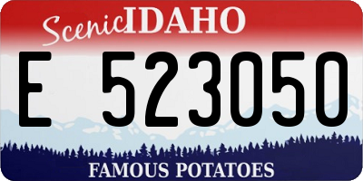ID license plate E523050